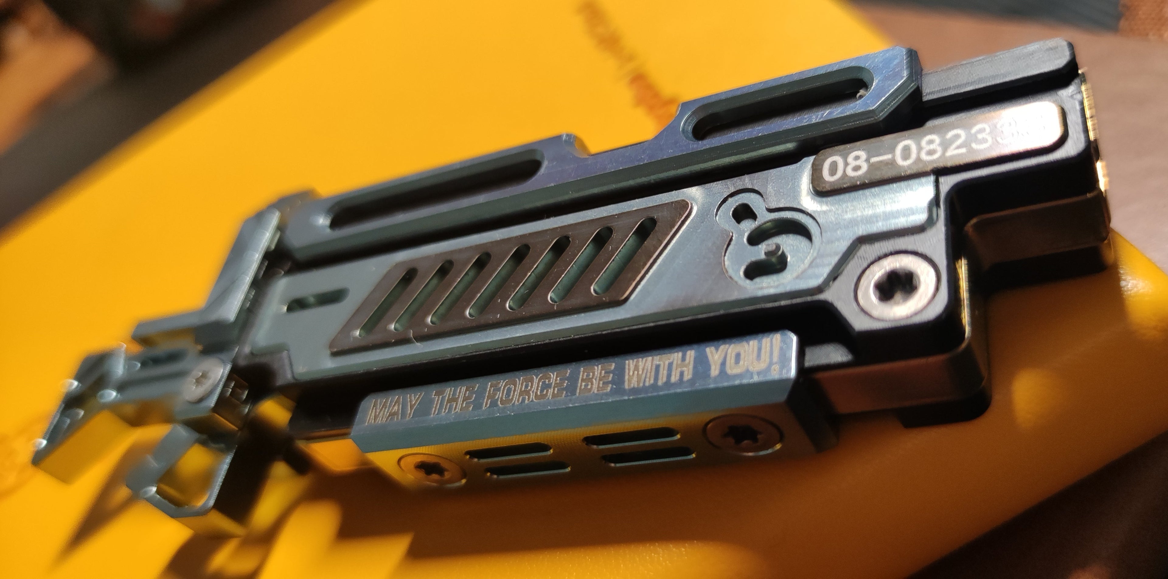 Titanium alloy material, CNC-machined, Iron Bone Storm.