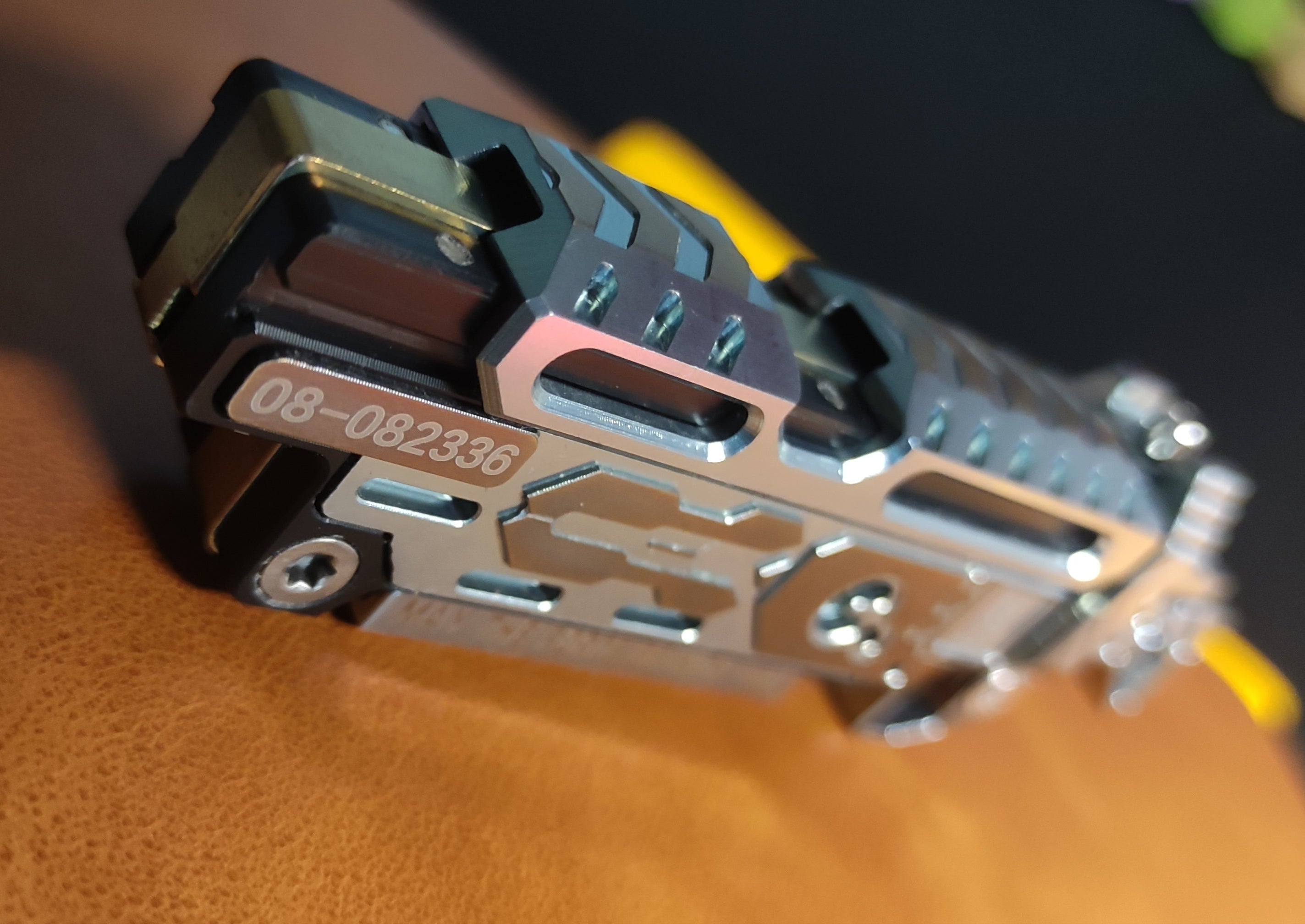 Titanium alloy material, CNC-machined, Iron Bone Storm.