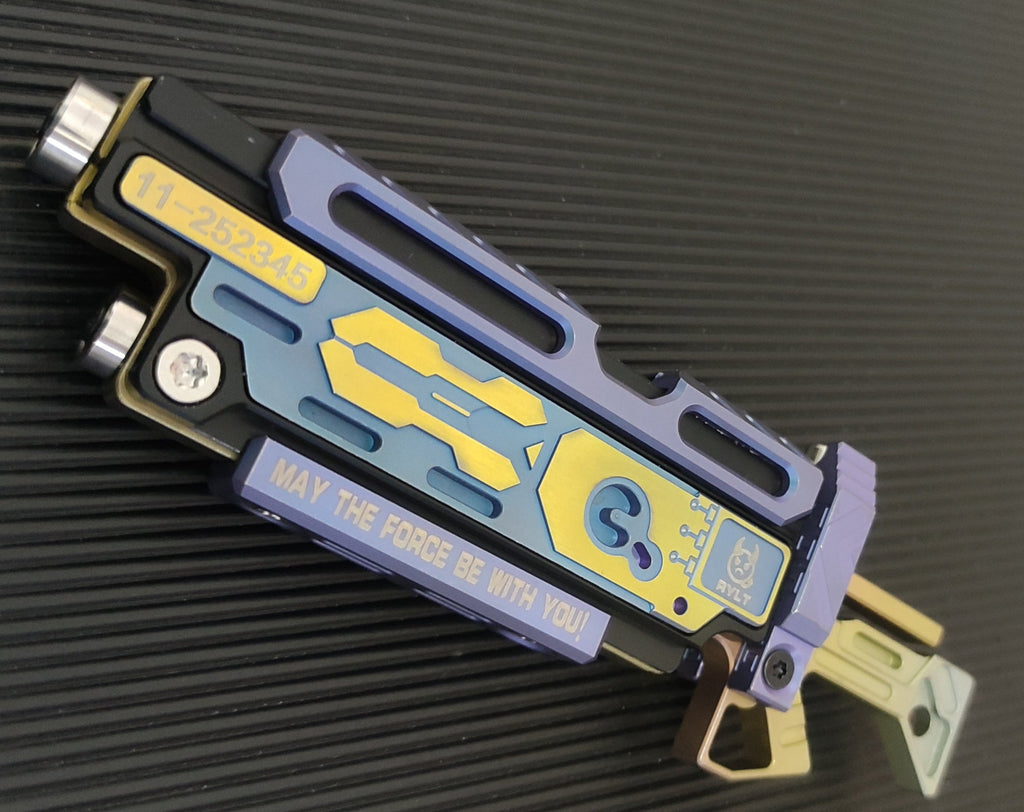 Titanium alloy material, CNC-machined, Iron Bone Storm.