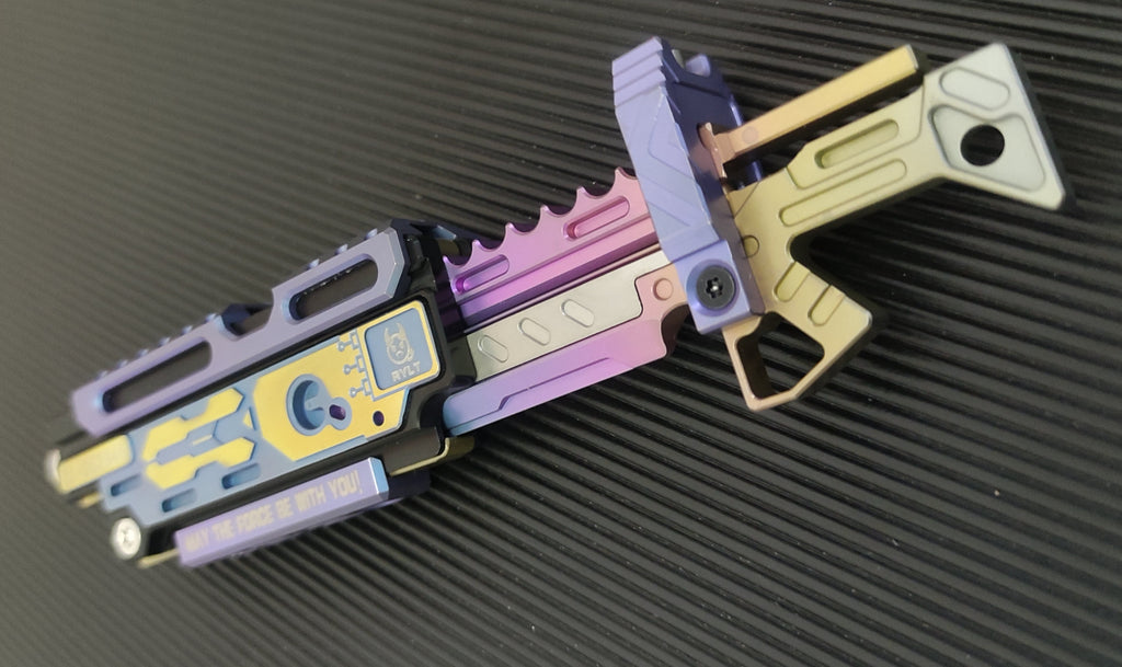 Titanium alloy material, CNC-machined, Iron Bone Storm.