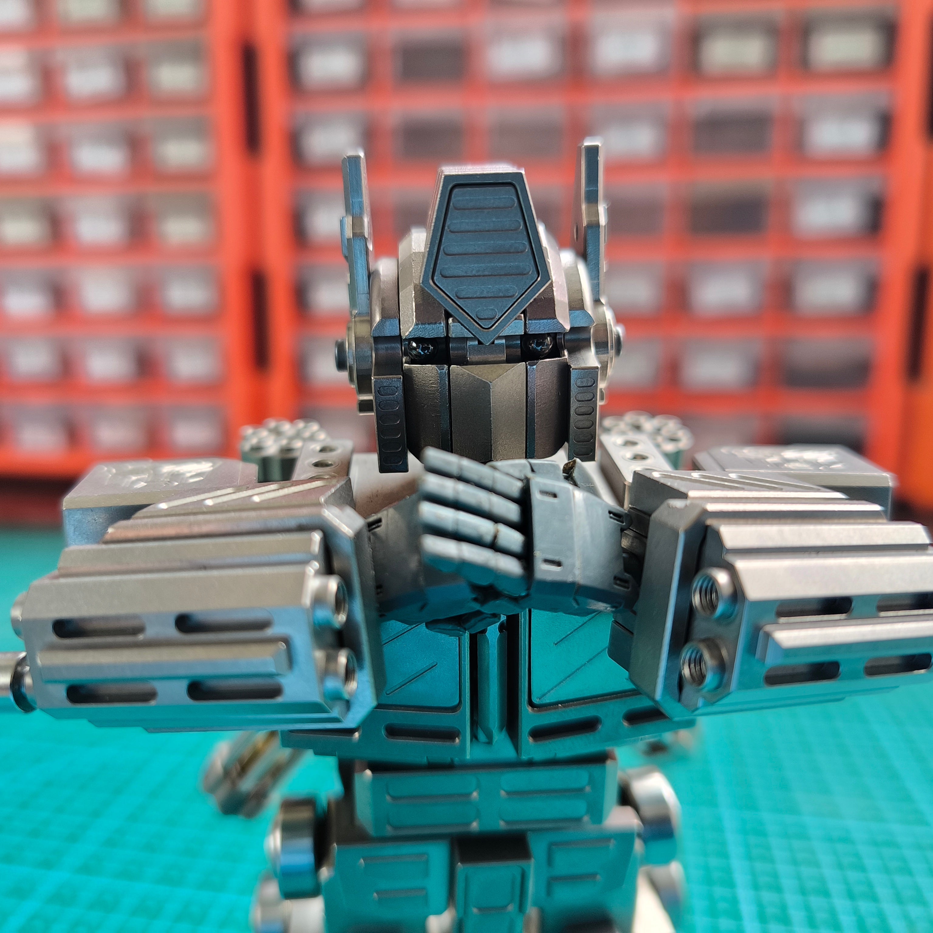 Titanium alloy, CNC machined, Optimus Prime Junior.