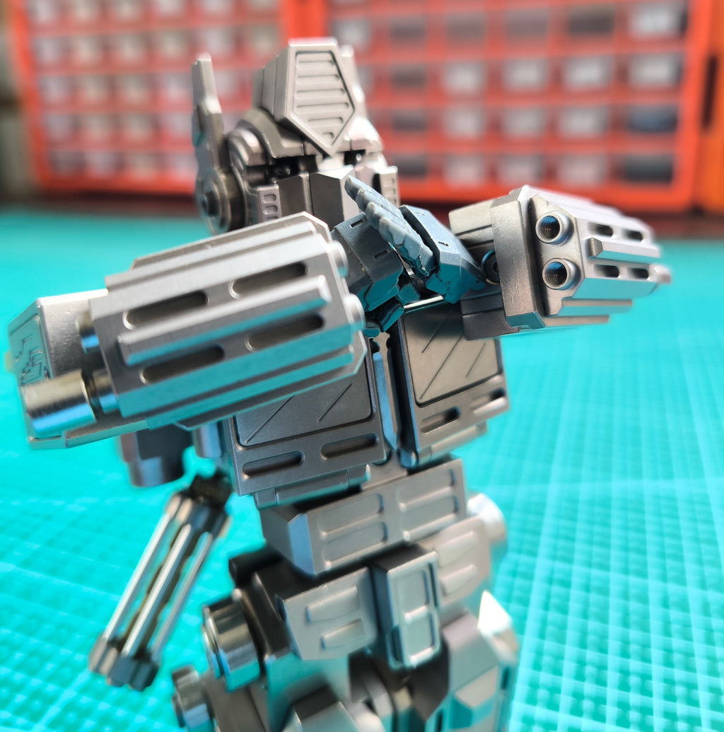 Titanium alloy, CNC machined, Optimus Prime Junior.