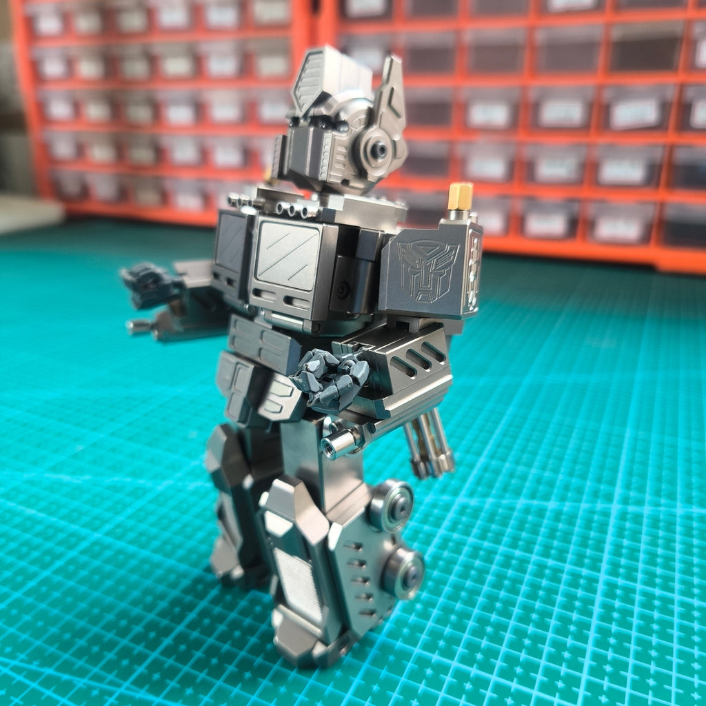 Titanium alloy, CNC machined, Optimus Prime Junior.