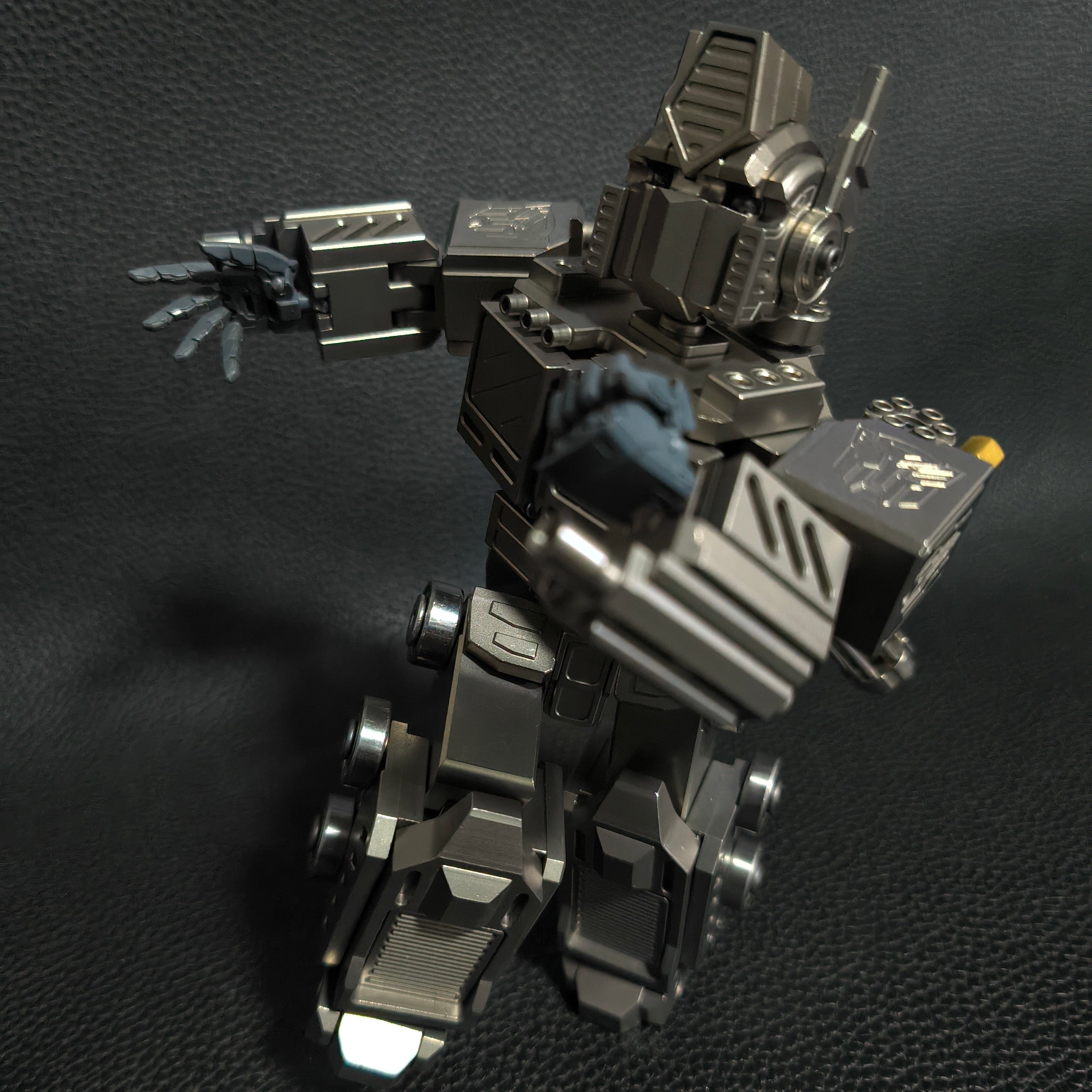 Titanium alloy, CNC machined, Optimus Prime Junior.