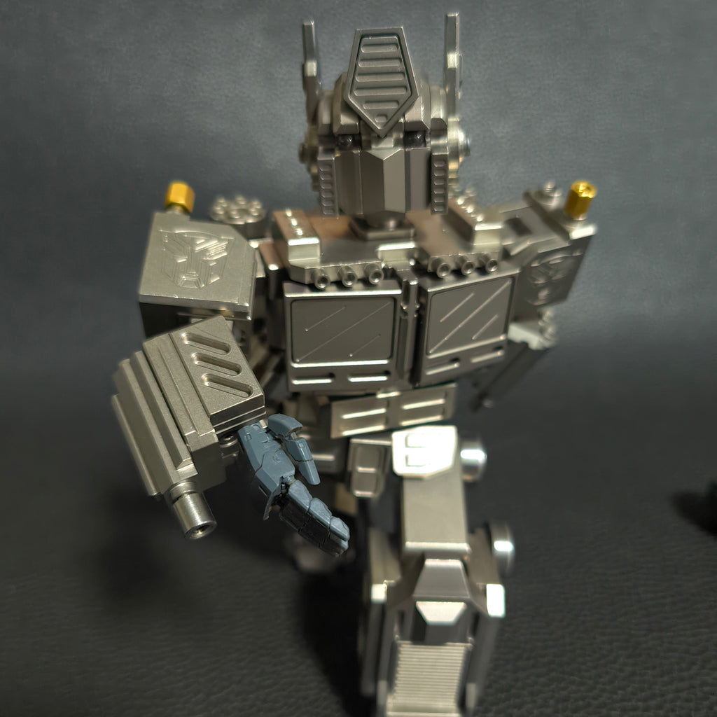 Titanium alloy, CNC machined, Optimus Prime Junior.