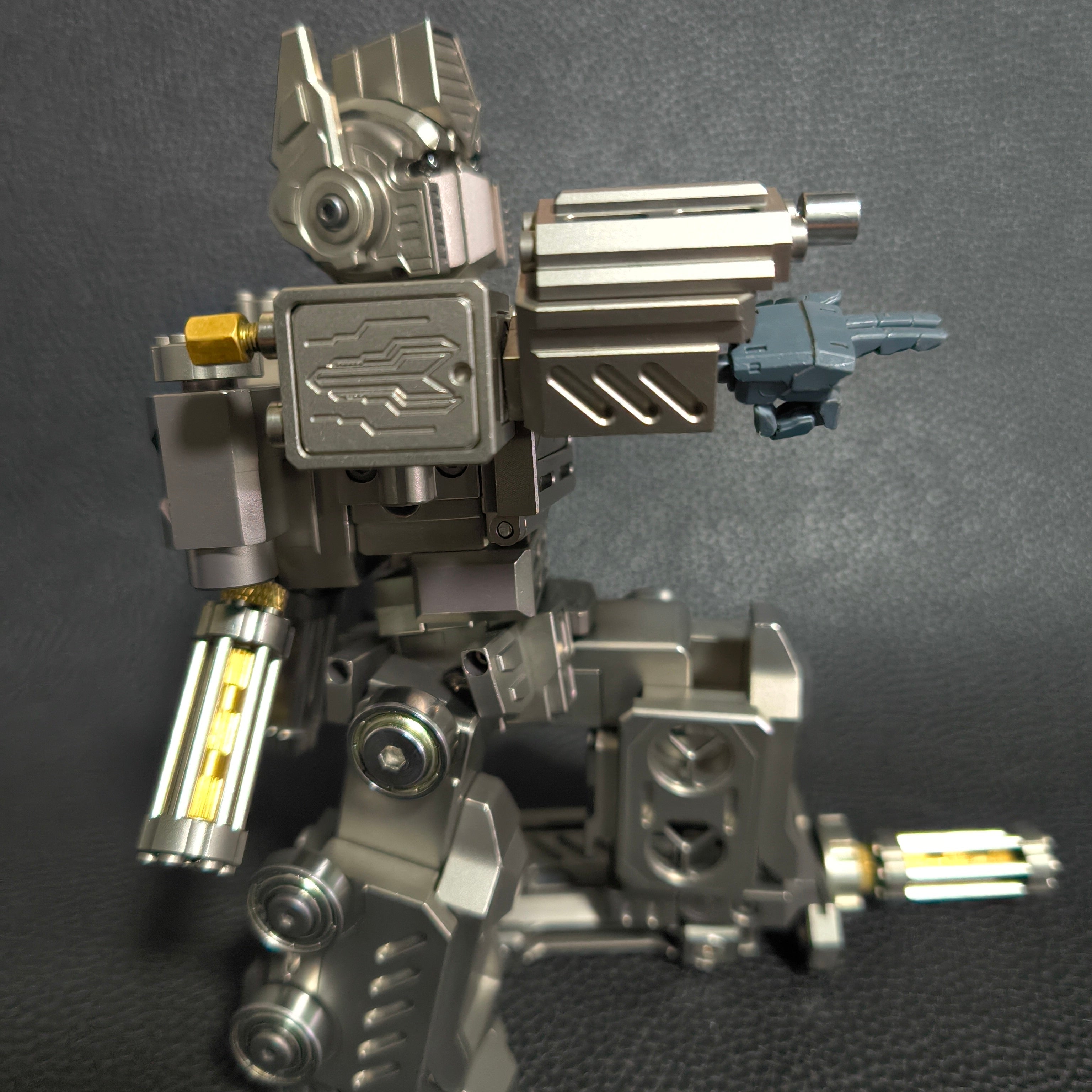 Titanium alloy, CNC machined, Optimus Prime Junior.