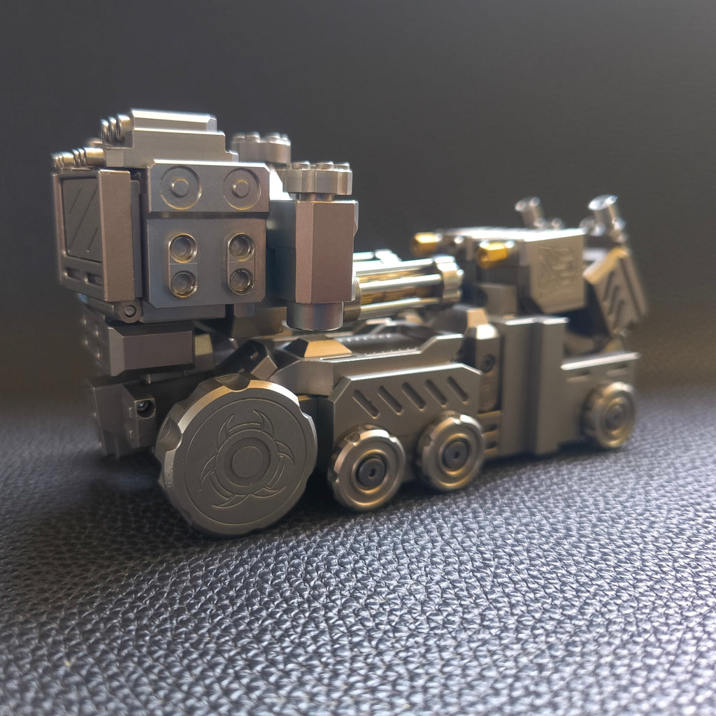 Titanium alloy, CNC machined, Optimus Prime Junior.