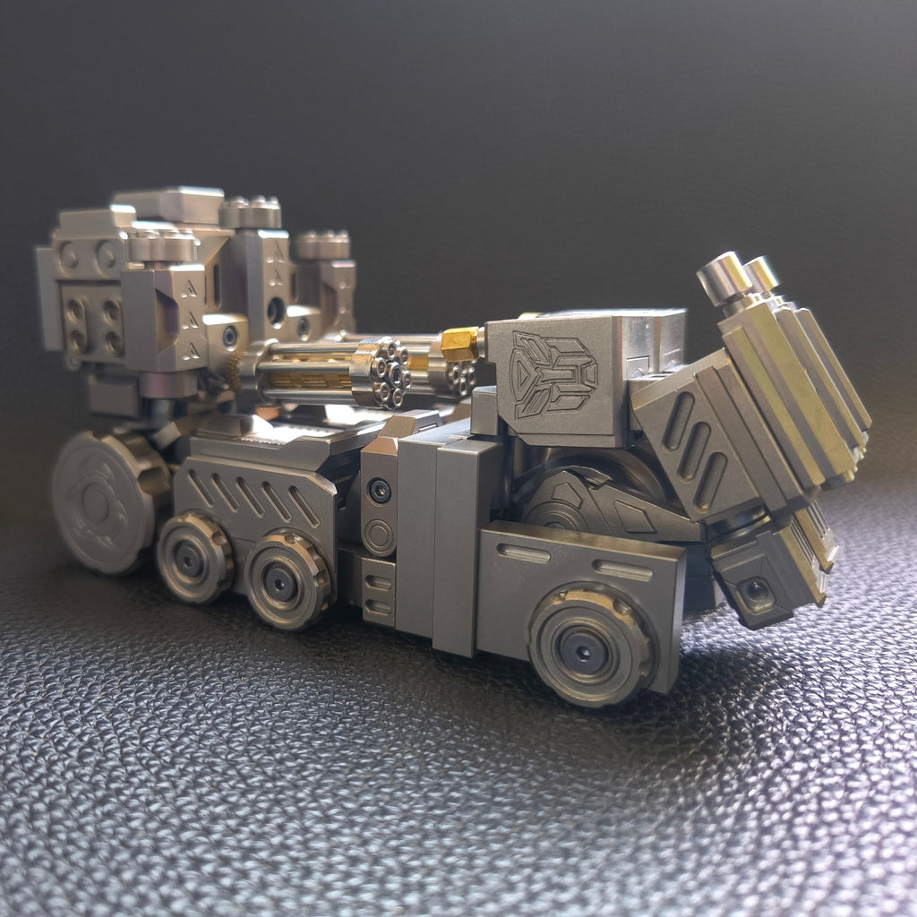 Titanium alloy, CNC machined, Optimus Prime Junior.