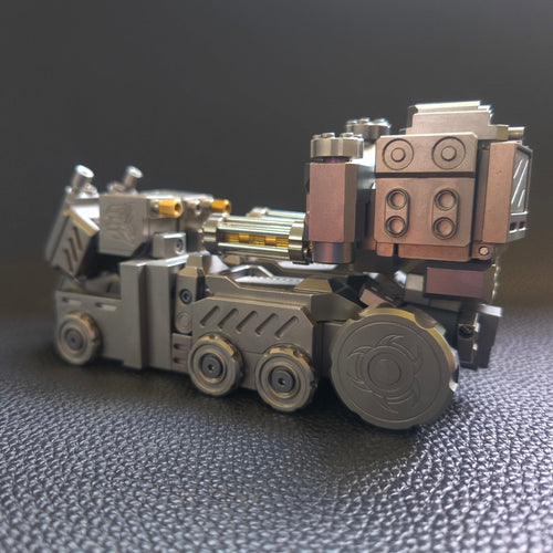 Titanium alloy, CNC machined, Optimus Prime Junior.