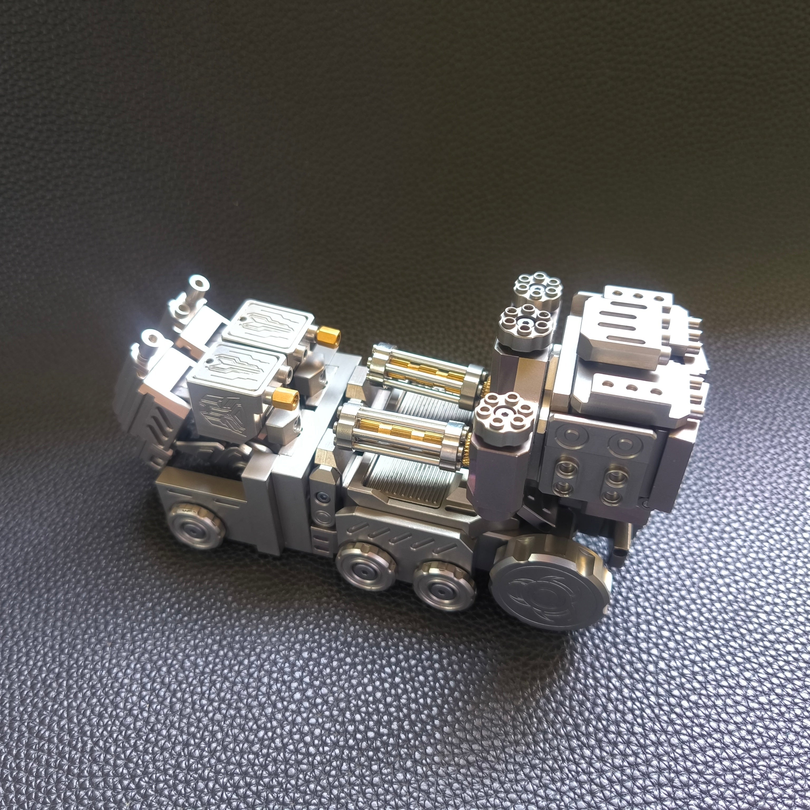 Titanium alloy, CNC machined, Optimus Prime Junior.