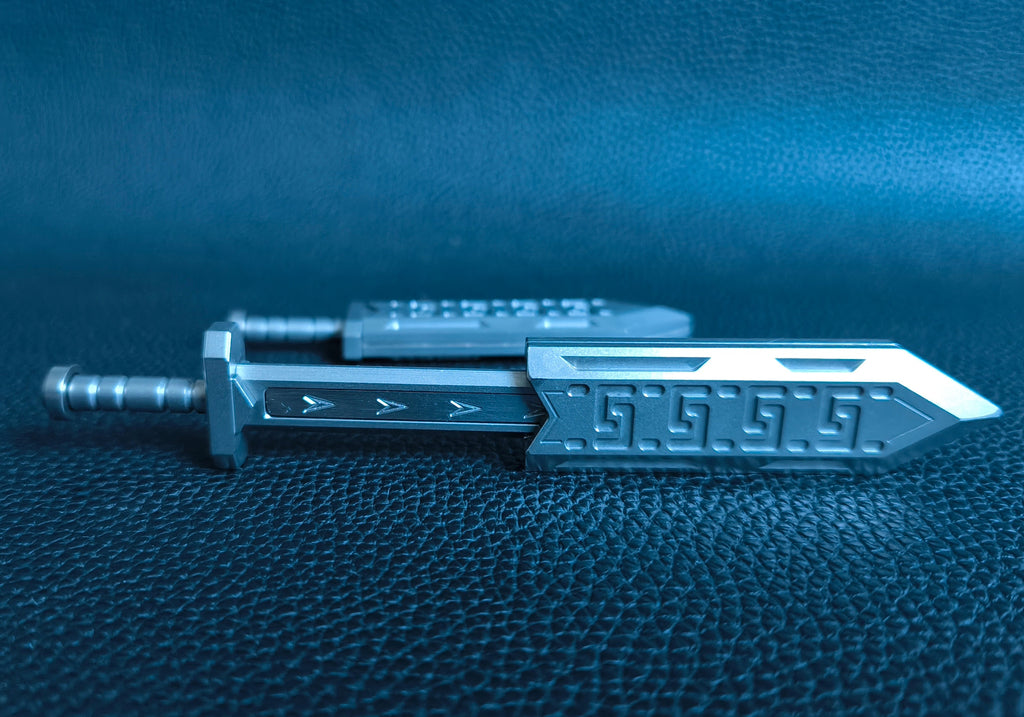 Titanium alloy, CNC machined, Swift Feather Sword.