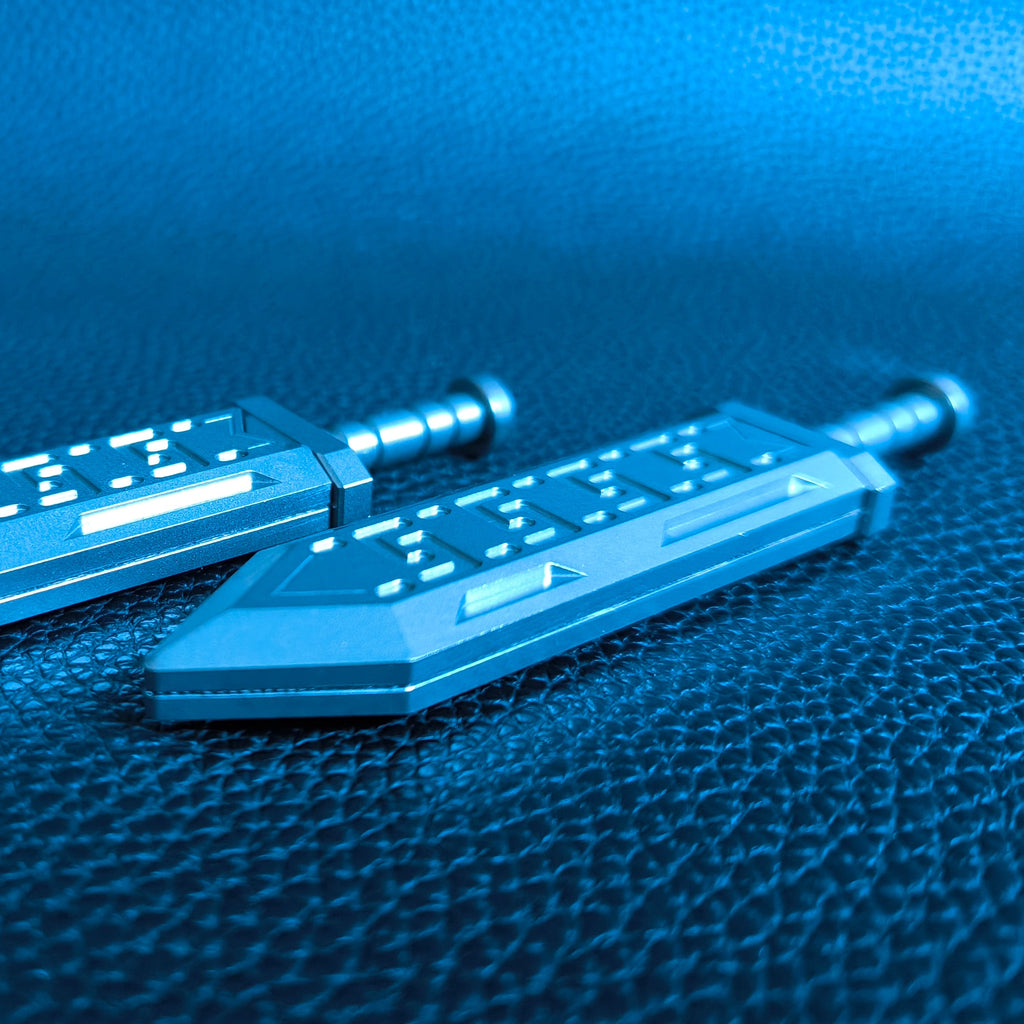 Titanium alloy, CNC machined, Swift Feather Sword.